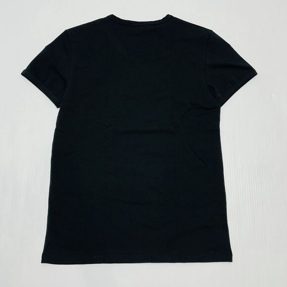 Versace T-Shirt Men's 4/ M Black Cotton Stretch Medusa Logo V-Neck NWT - Picture 10 of 14